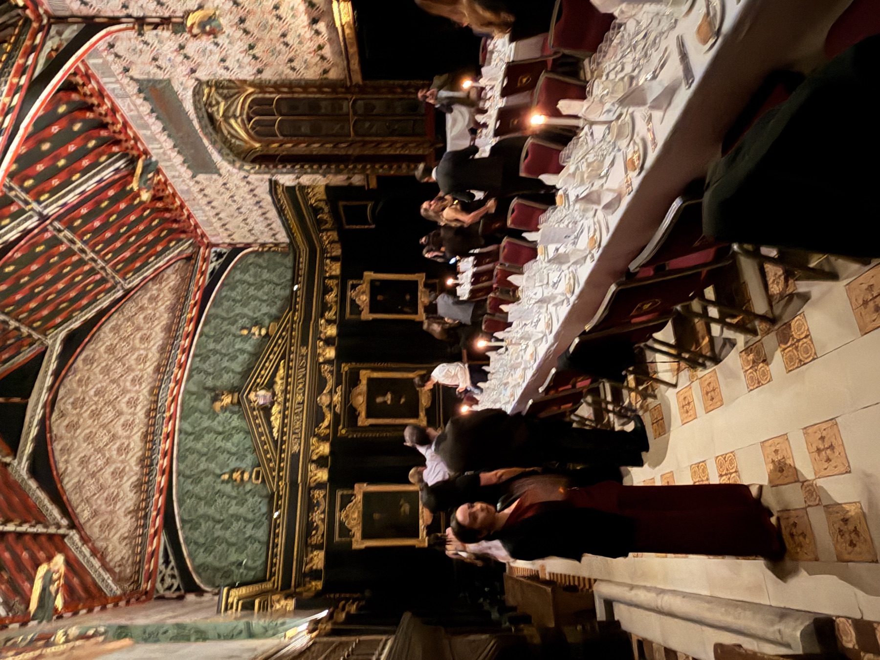 The bootcamp's closing dinner in Homerton College's formal hall