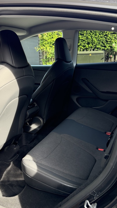 Rear seats of the Model Y RWD