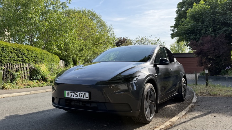Low front angle of the Model Y RWD